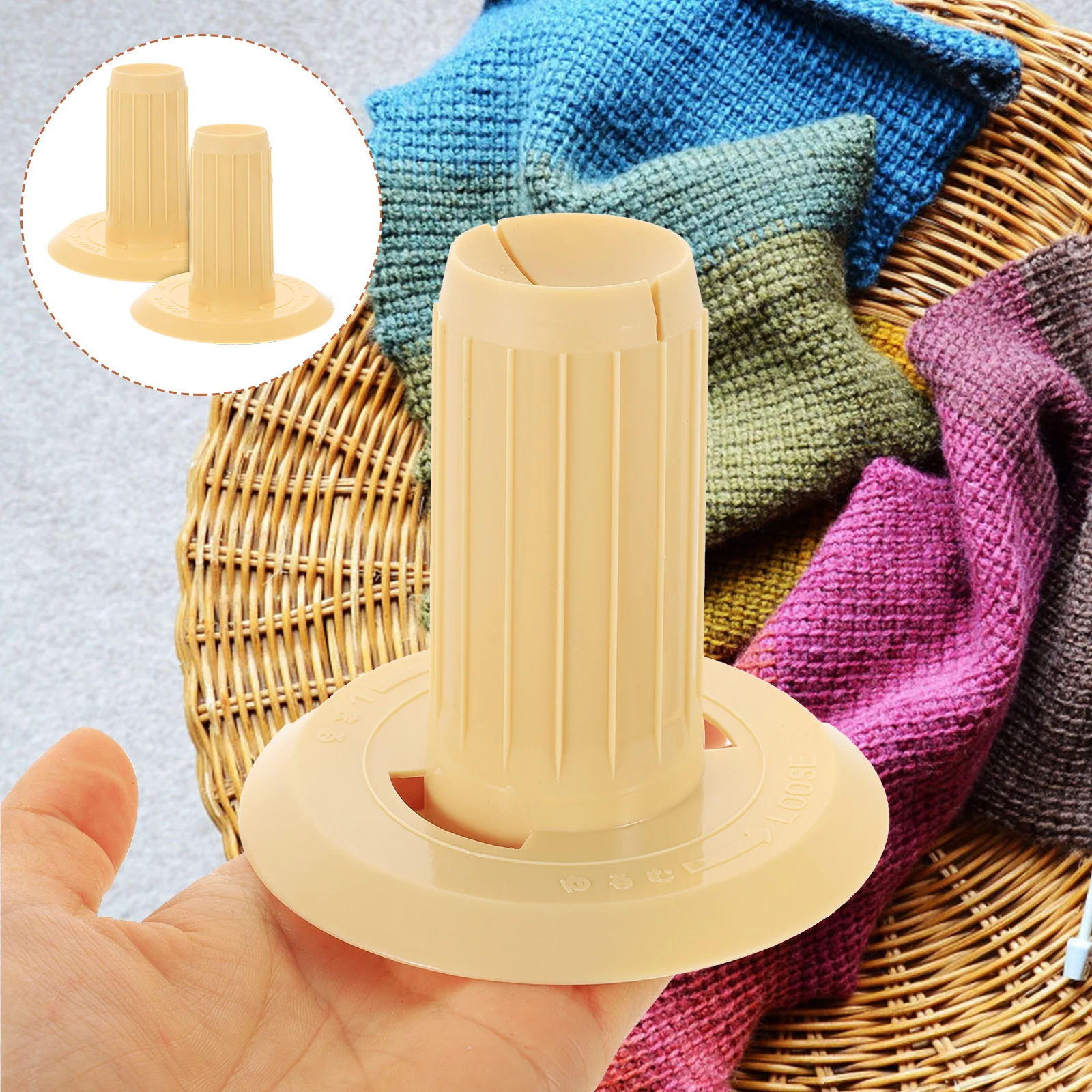 2 Pcs Winding Machine Bobbins Wool Winder Home Hand Knitting Plastic Mill Yarn Tool Lightweight Thread Garment Hat