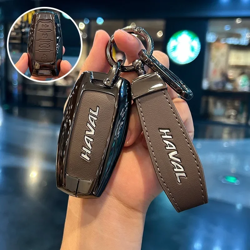

Leather Car Key Case Fob Cover for Haval H6/H2/H2S/Chitu/H4/H5/First Love/H9/F5/F7/H7/H8/M6/H6S