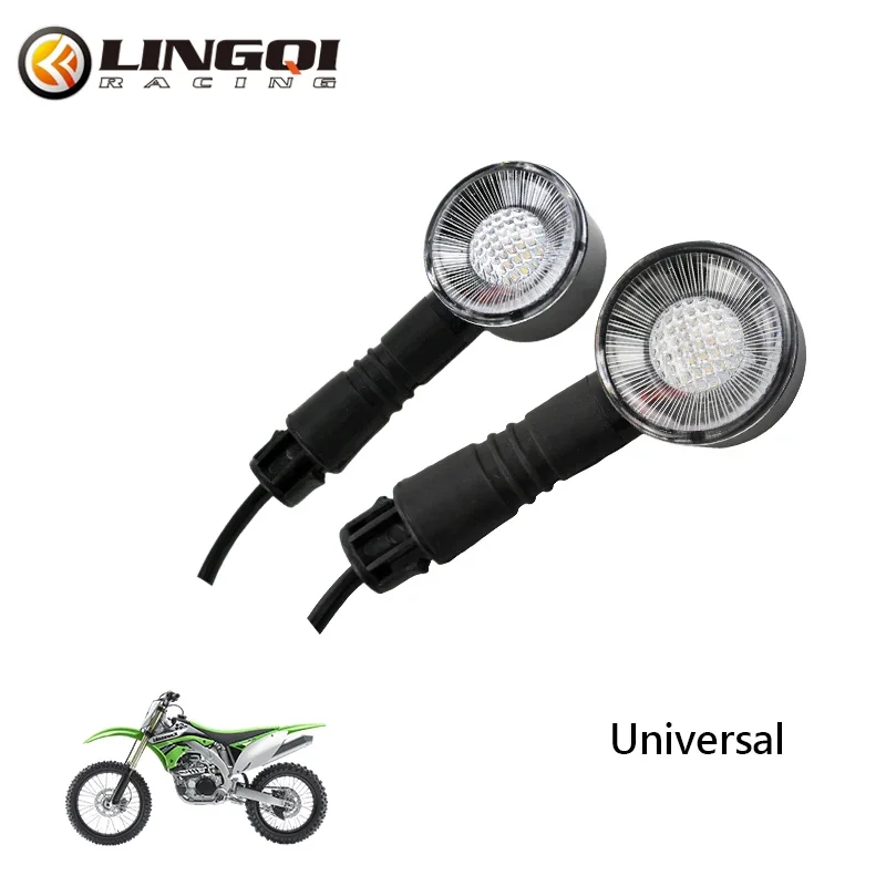 LINGQI RACING Motorcycle Turn Signal Lights Rear Brake Tail Light Taillight For Electric Bicycles Scooter Universal Parts