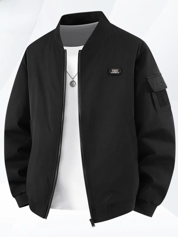 

Мужская демисезонная куртка Paul с бейсбольным воротником, ветрозащитная, для активного отдыха, рабочая одежда, приталенный крой, 3D-эффект, полиэстер