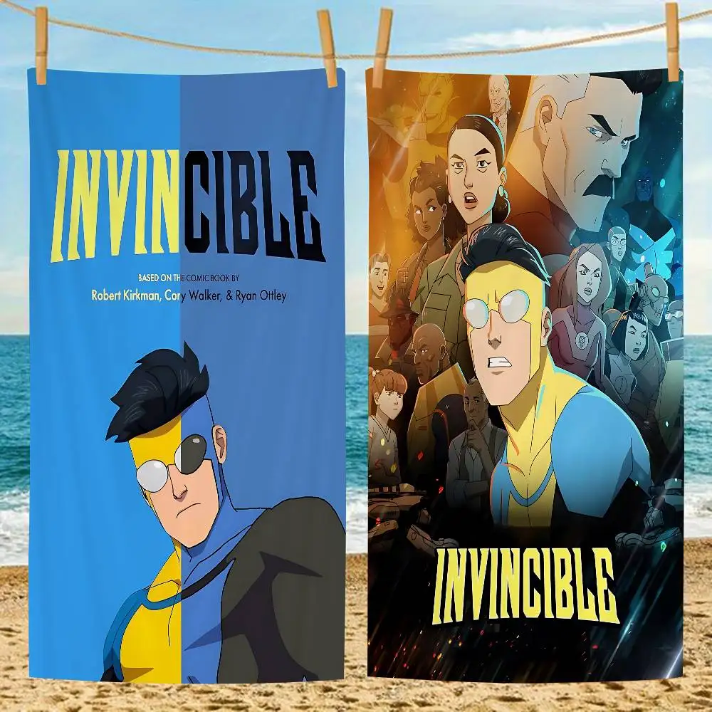 Animated I-Invincibles Microfiber Beach Towel Absorbent Quick dry Soft Yoga Swimming Resort Mountain Climbing Towel