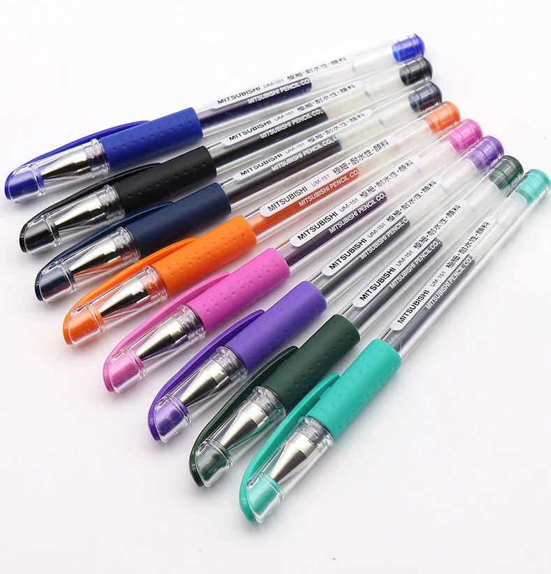 Imagem -04 - Japão Uni Ball Signo Um151 0.38 mm Bullet Point Colorido Gel Tinta Canetas Assinatura Pen Business Office Student School Suprimentos 20 Pcs