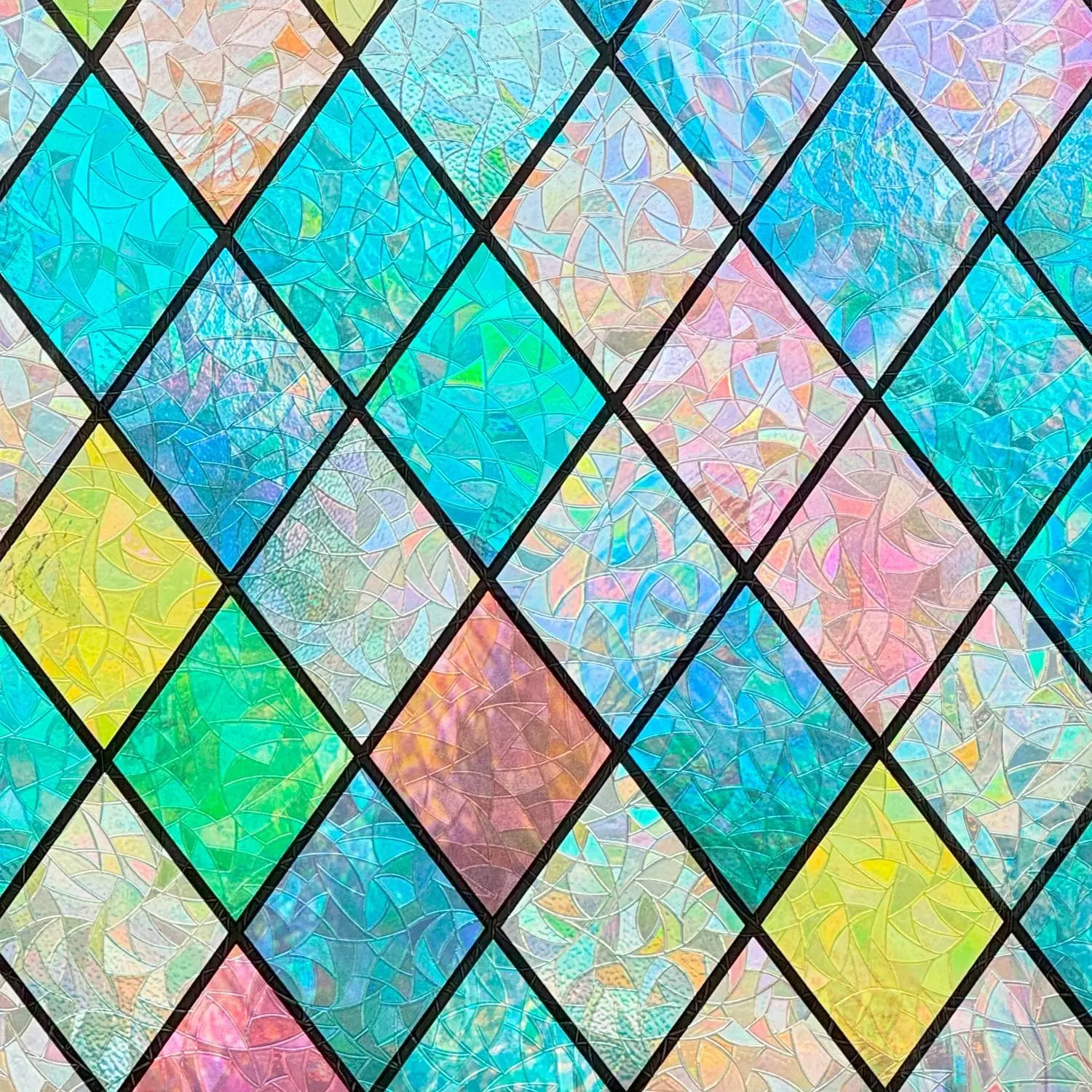 Película para ventana de vidrieras, películas de privacidad para puertas de arcoíris, tinte estático para ventana, calcomanía decorativa para ventana, control de calor, anti UV