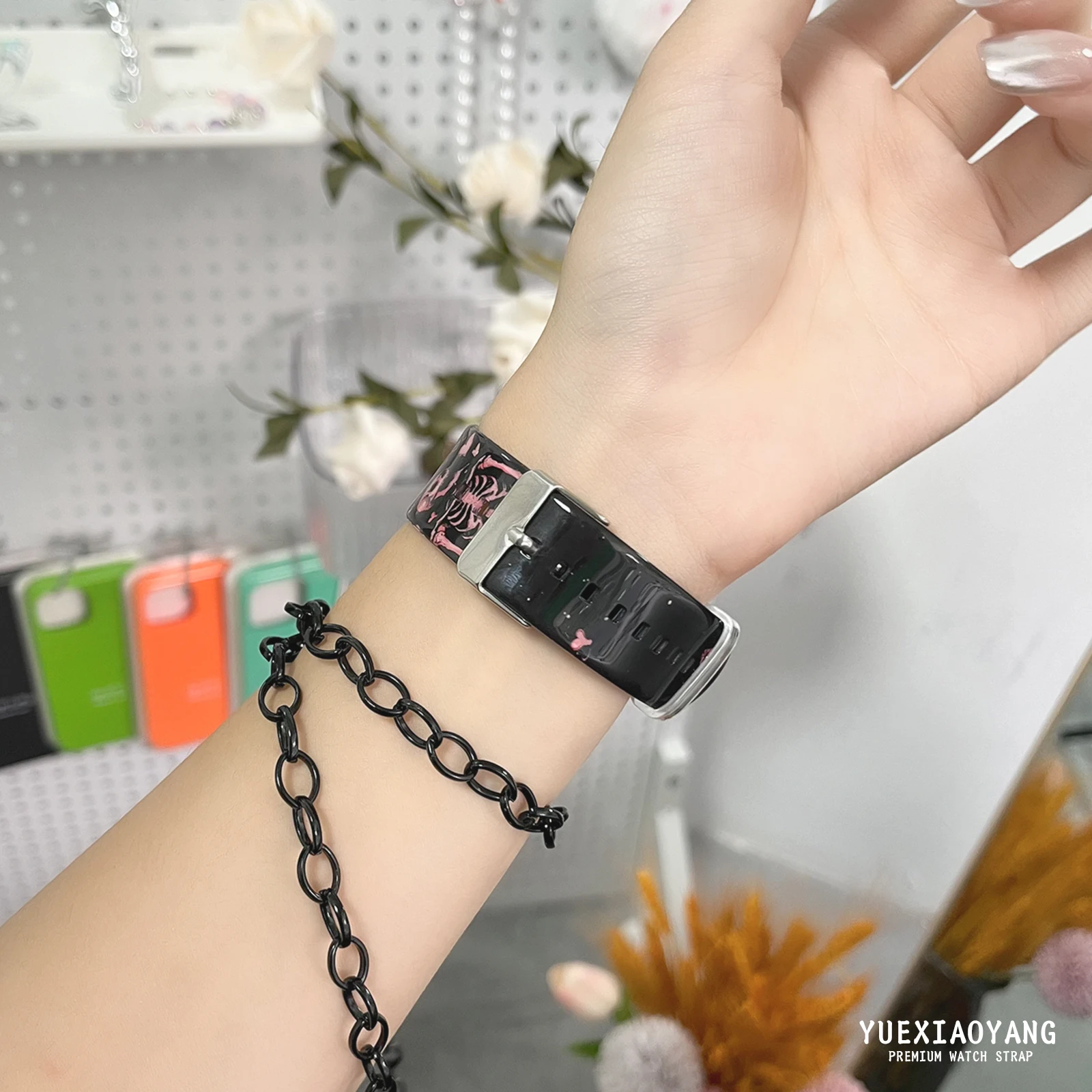 جديد شفاف نمط طباعة حزام ساعة اليد لساعة أبل 11 10 9 8 7 الفرقة استبدال سوار ل iWatch 42 مللي متر 41 مللي متر 40 مللي متر 38 مللي متر