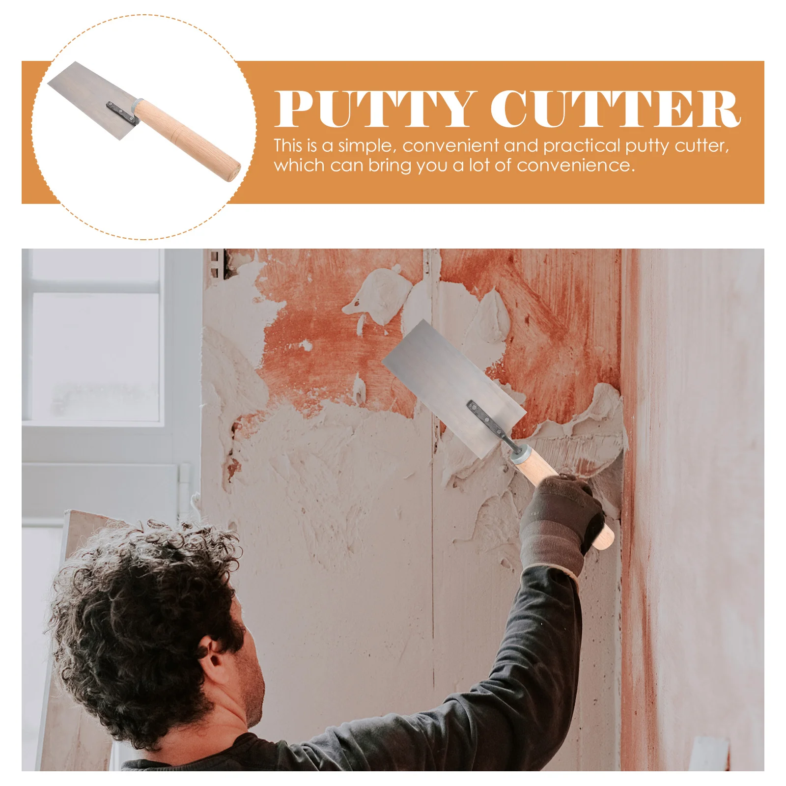 

5Pcs Putty Cutter Scraper Stainless Steel Blade Masonry Trowel Drywall Joint Finishing Trowel Construction Spatula Cement