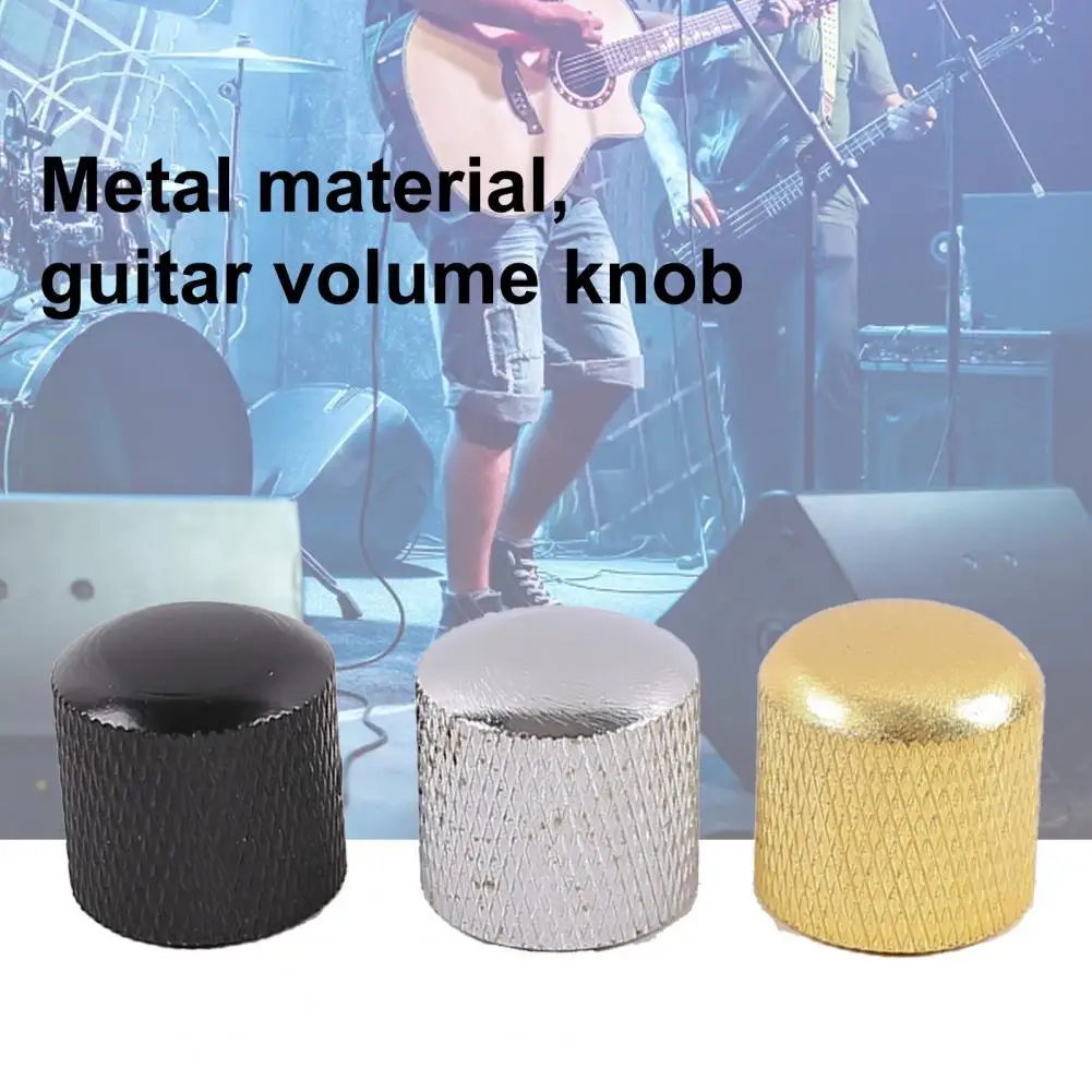 Potentiometer Knob Sturdy Control Knobs Wear-resistance Guitar Knob Metal Tone Knob Electric Guitar Volume Knob for Basses