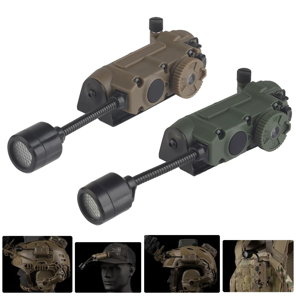 Lampu Helm Sidewinder Lampu Strobo Taktis IR dan Kepala Senter Lampu IFF Lampu LED Tambahan Berburu Memancing