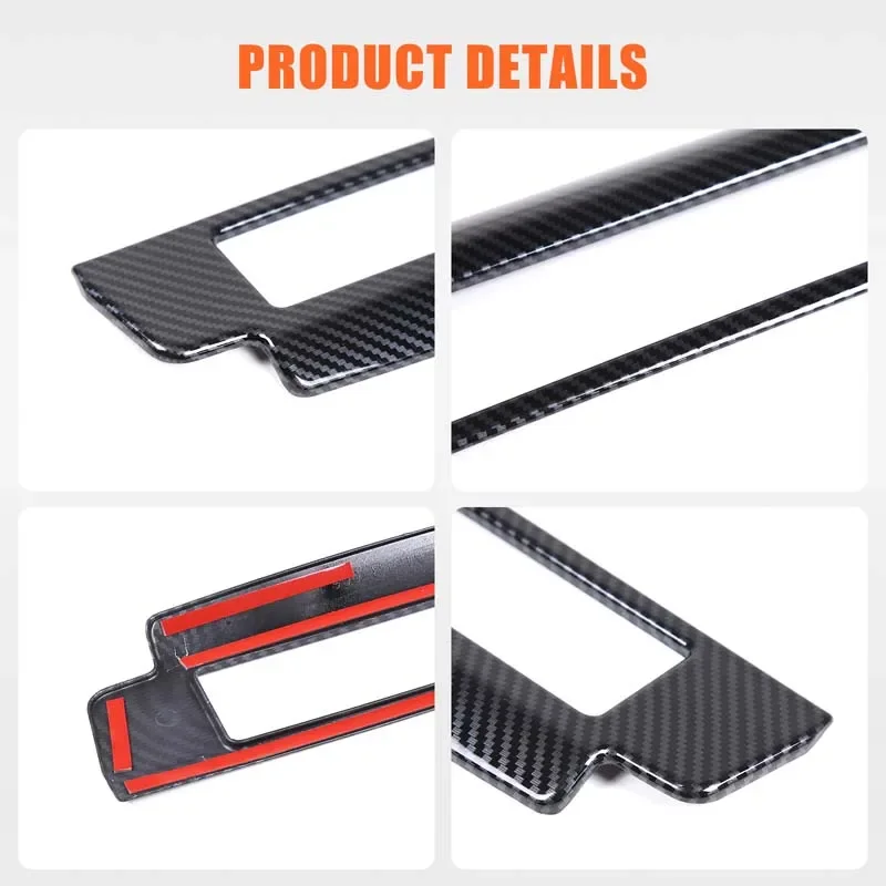 For Nissan Frontier 2022-2024 ABS Carbon Fiber Car Center Console USB Button Panel Cover Trim Interior Accessories