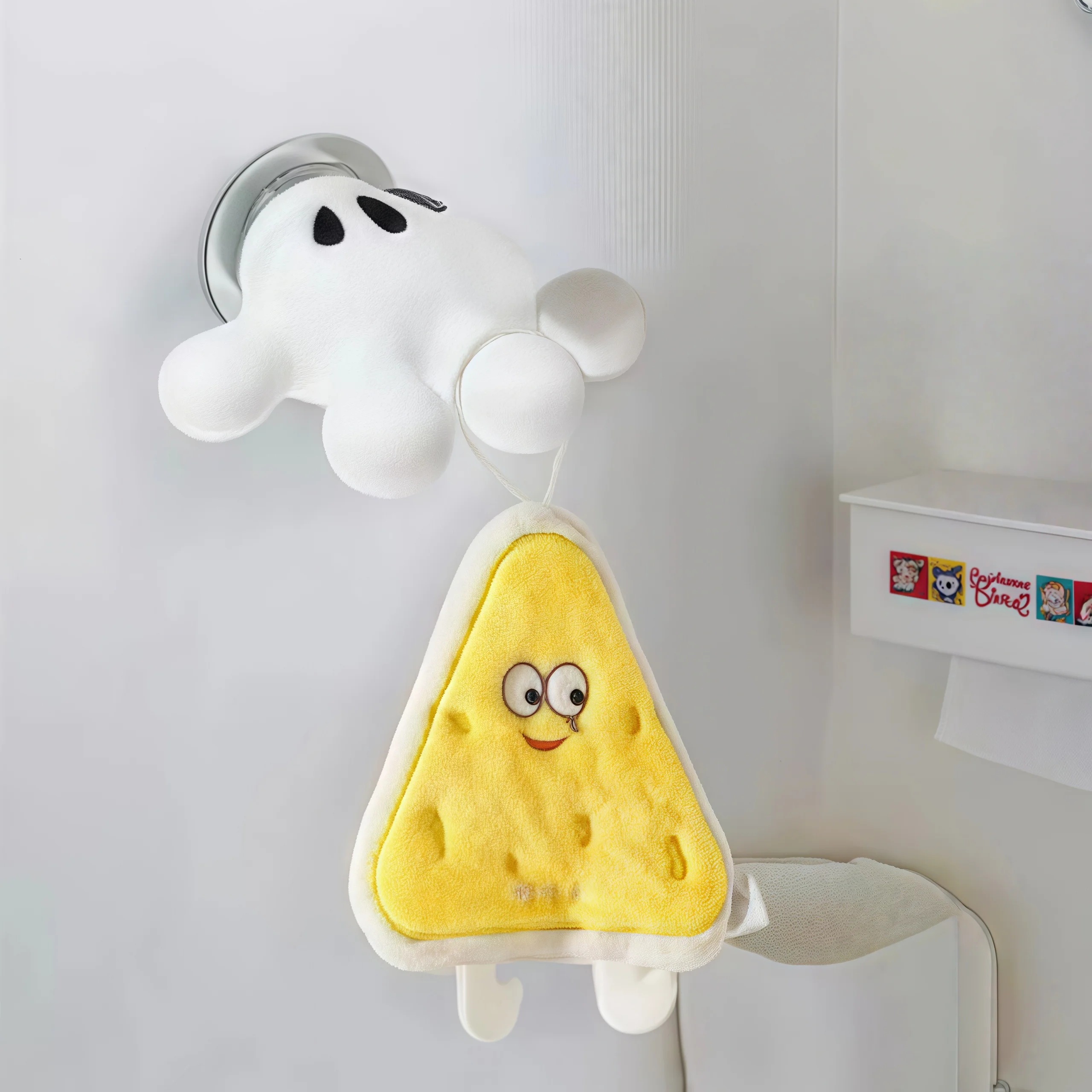 1 حامل فرشاة أسنان، ميكي بالم، كوب شفط مناشف الحمام اللطيف، خطاف متعدد الوظائف، خطاف لا أثر له، كابل بيانات ماك #6