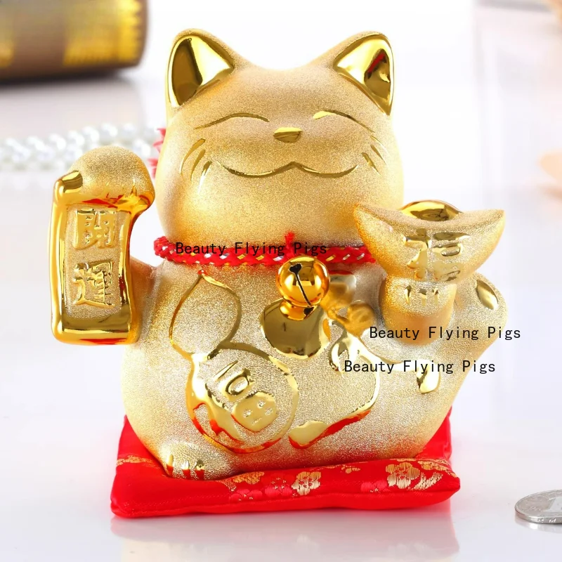 golden-fortune-cat-ornament-ceramic-savings-jar-opening-decoration-gift-6-inches-12-inches