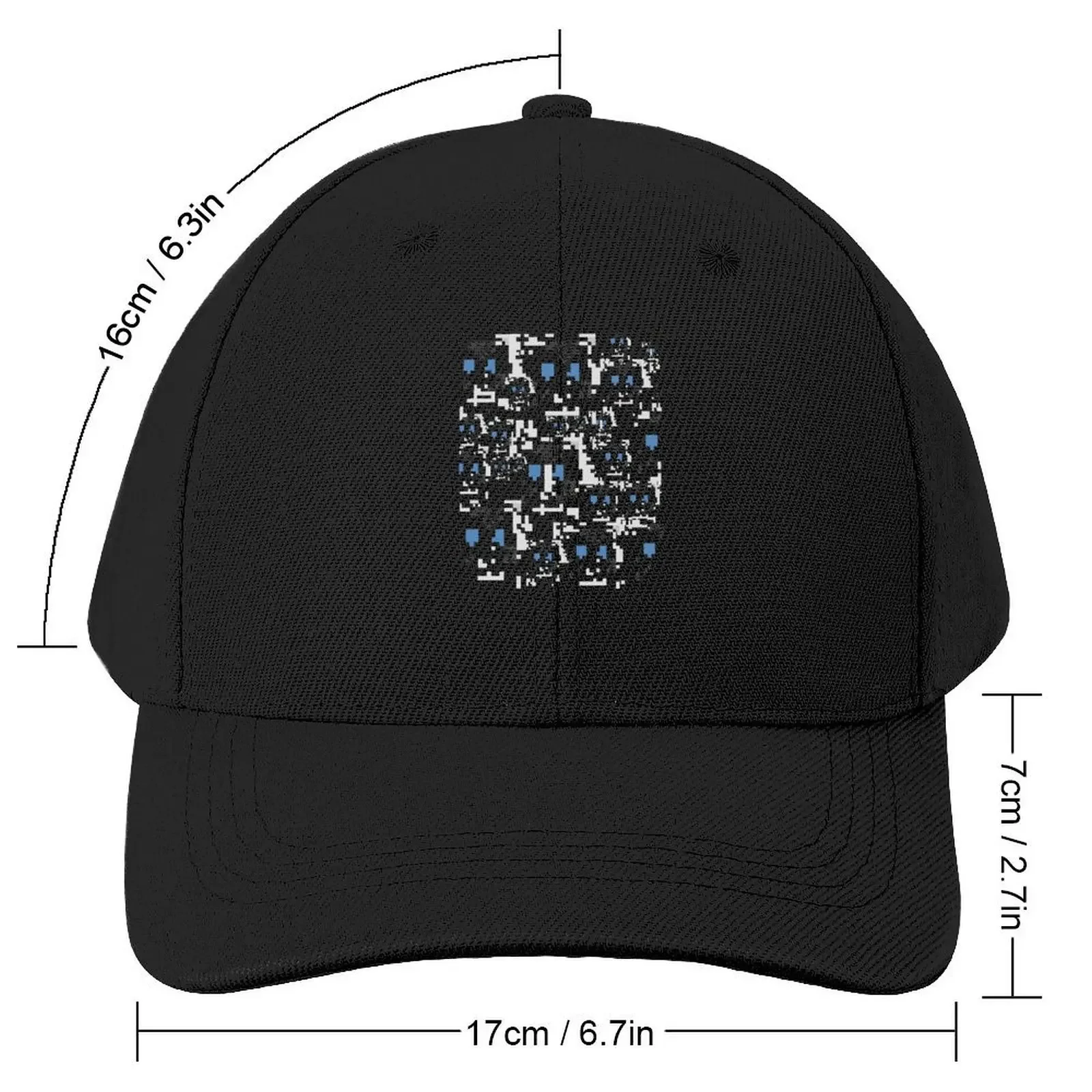 Modified anti-surveillance disable facial recognition pattern Baseball Cap Golf Cap Kids Hat Sports Cap Mens Women's