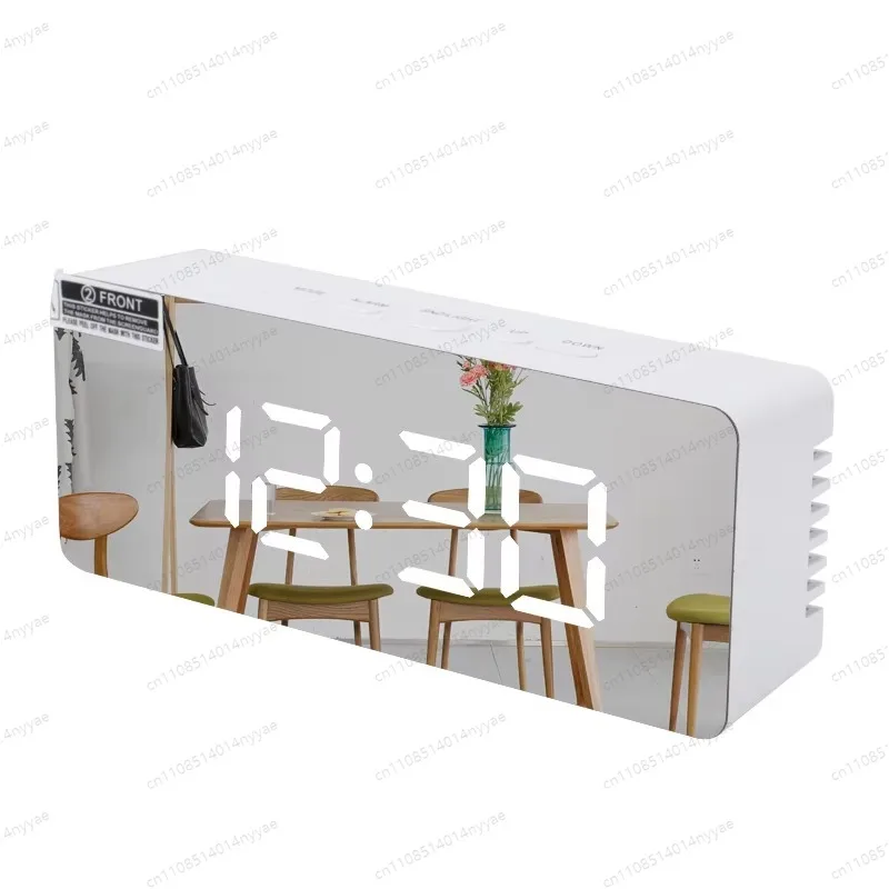 Desk & Desk Clock Hot Sale Gift Mirror Modern Multipurpose Bedroom Office Led Digital Snooze Alarm Clock