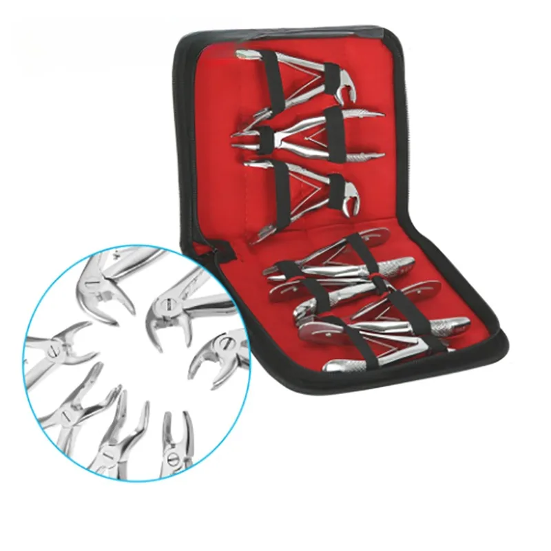 Dental Forceps Tooth Extraction Forcep Pliers Kit 7pcs For Child&10pcs For Adult Stainless Steel Orthodontic Dental Tools