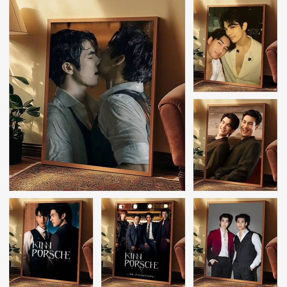 برنامج تلفزيوني K-KinnPorsche The Series ملصق لوحة فنية مع مطبوعات هدية تزيين غرفة النوم وغرفة المعيشة