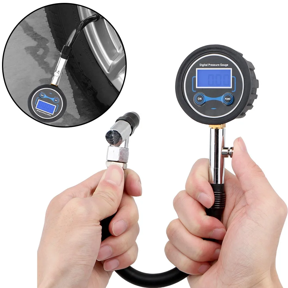 Digital Tire Tester LCD Display High Precision for Car Truck Vehicle Motorcycle Tire Repair Tools Auto Tire Pressure Gauge