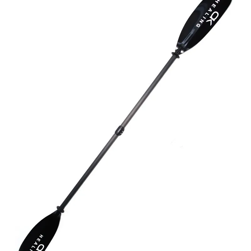 4 Section Portable Foldable UD Fiberglass Kayak Paddle Lightweight Black Adjustable Boat Oar For Water Sports Use