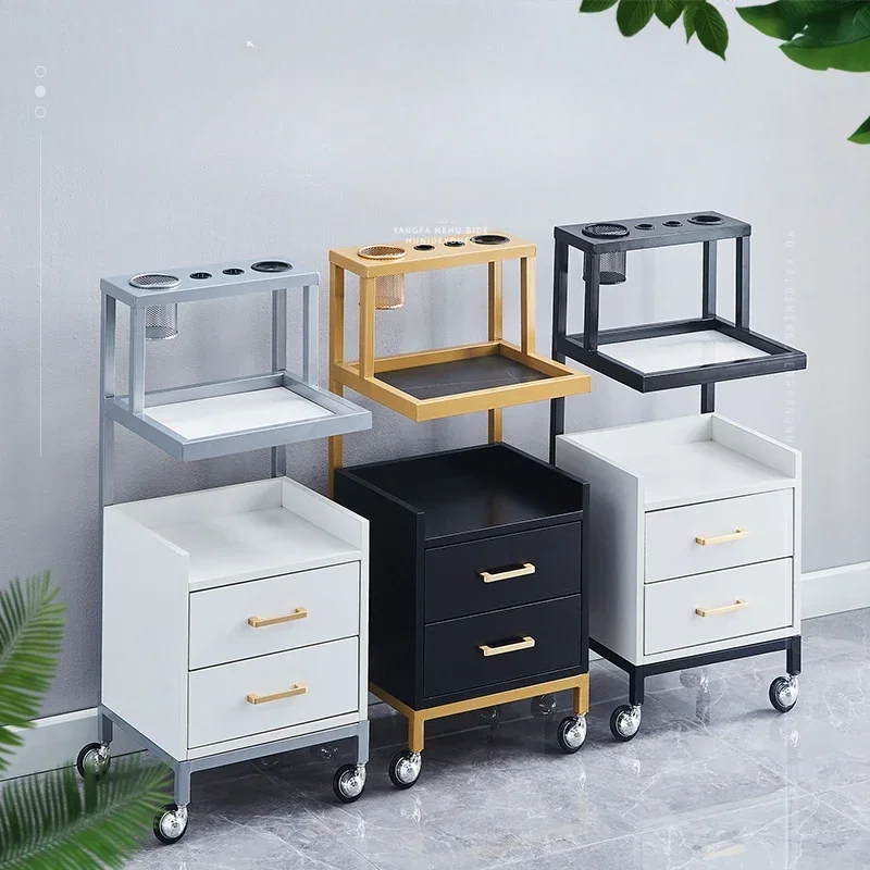 Makeup Manicure Salon Trolley Cosmetic Drawers Cleaning Rolling Salon Trolley Utility Carrito Auxiliar Salon Furniture