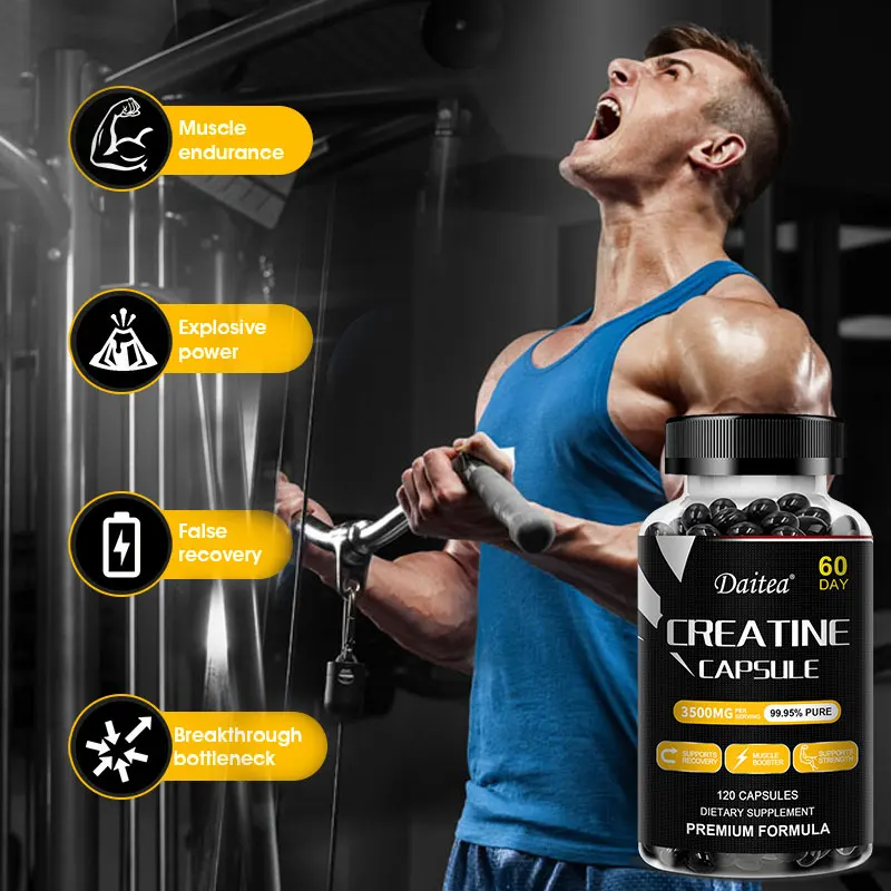 Creatine Supplement Monohydrate Helps Build Muscle, Repair and Improve Athletic Performance, Increase Energy and Fight Fatigue