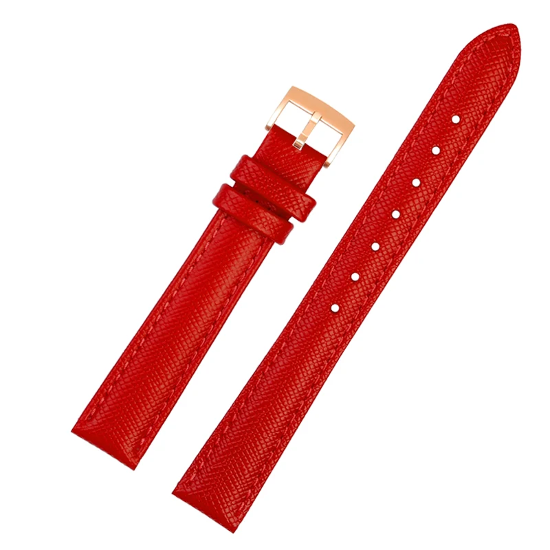 ساعة جلد البقر النسائية حزام ، INS ، مناسبة لسلسلة كاسيو شين ، فوسيل ، نجمة السماء فيتا الماس ، منقوشة طالب ، 10 مللي متر ، 12 مللي متر ، 14 مللي متر