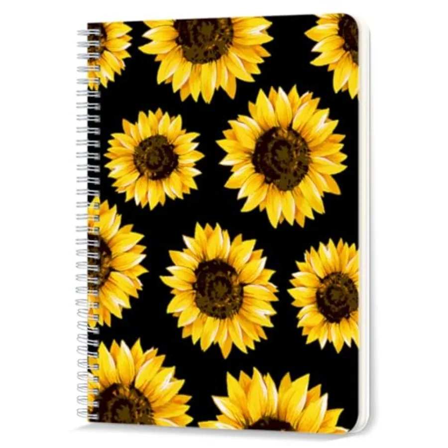 

Lined Spiral Journal Notebook, 100 Pages, 5.71x 8.26 Inch College Ruled Paper Double-Wire Spiral Notebook for Study and Notes