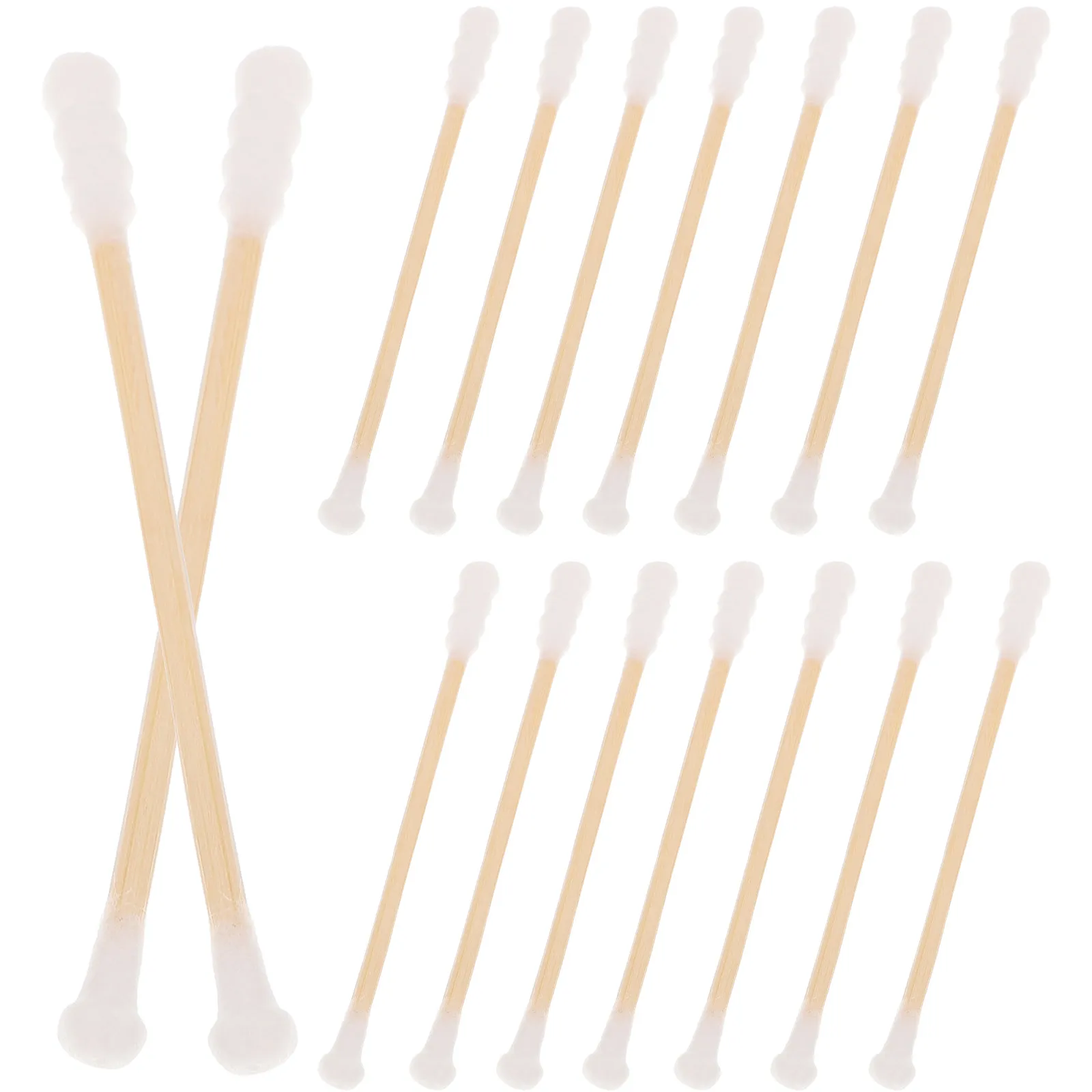 100Pcs Disposable Bamboo Cotton Swabs Double Ended Soft Safe for Newborn Baby Infant Toddler Ear Care Portable Lightweight