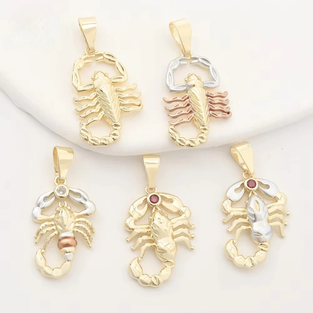 

Luck Fashion Hot Selling Scorpion Animal Pattern Three-color Gold-plated Punk Hip-hop Pendant Suitable for Friends As Gifts