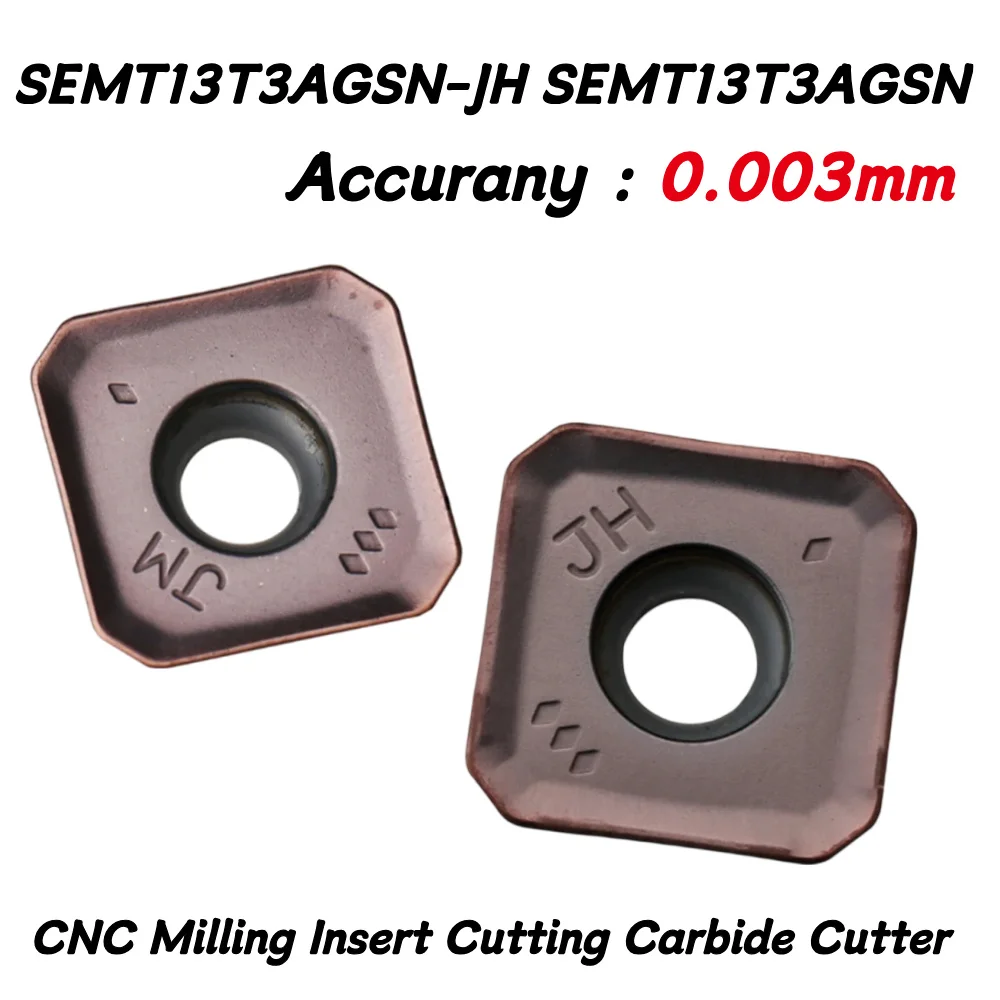 Original SEMT13T3AGSN-JH SEMT13T3AGSN SEMT 13T3AGSN JH JM VP15TF Turning Tool Lathe CNC Milling Insert Cutting Carbide Cutter