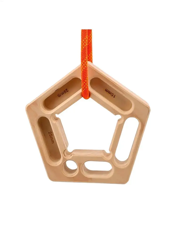 Planche d'entraînement multifonctionnelle en bois pour le renforcement des doigts et des bras, pentagonale, pour l'escalade