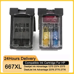 Einkshop 667XL Refill Ink Kit for HP 667 hp667 Ink Cartridge Deskjet Ink Advantage 1275 2374 2375 2376 2775 2776 Printer