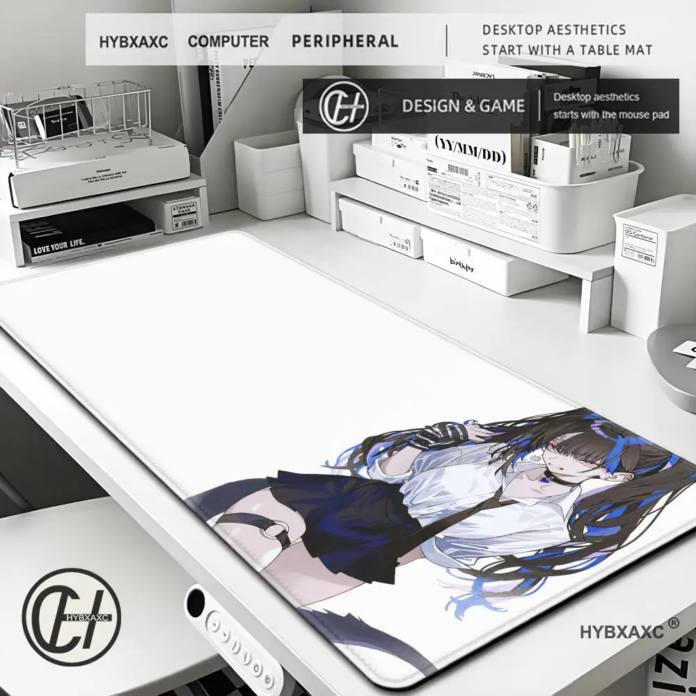 

Mause Pad White Kawaii Gaming Desk Mat Anime Mouse Mats Pad on The Table Mouse Carpet Mousepad Gamer Table Mat Rug Keyboard Rug