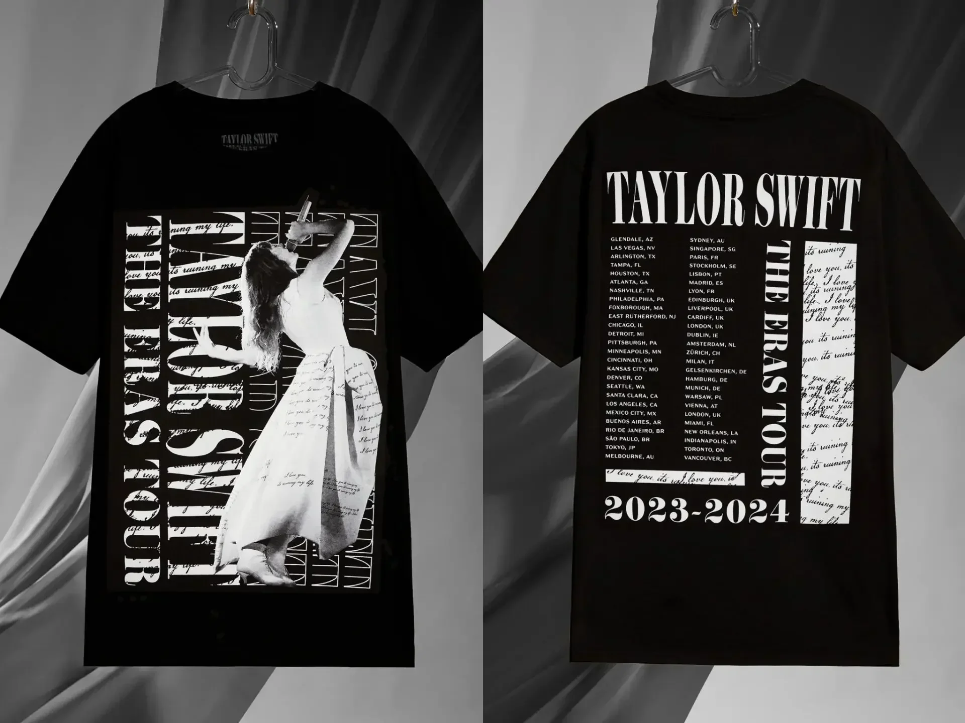 2025 TS 1989 Version Live Photo The Eras Tour T-Shirt Official Website Hoody Short Sleeves Men Women Hoodies Cotton Short Sleeve