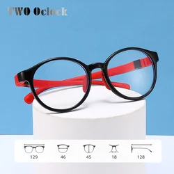 Good Flexible Round Kids Glasses For Girl Boy Children Eyeglasses Frames Prescription Medical Myopia Optical 0 Diopter Eyewear