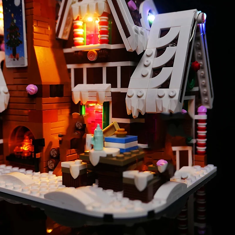 Kit de luz LED DIY com controle remoto para LEGO 10267 Gingerbread House (apenas luz LED, sem modelo de blocos)