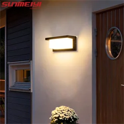 LED Outdoor Wall Lamp Waterproof Garden Courtyard Villa Simple Landscape Lamp Modern Balcony ABS Wall Lamp