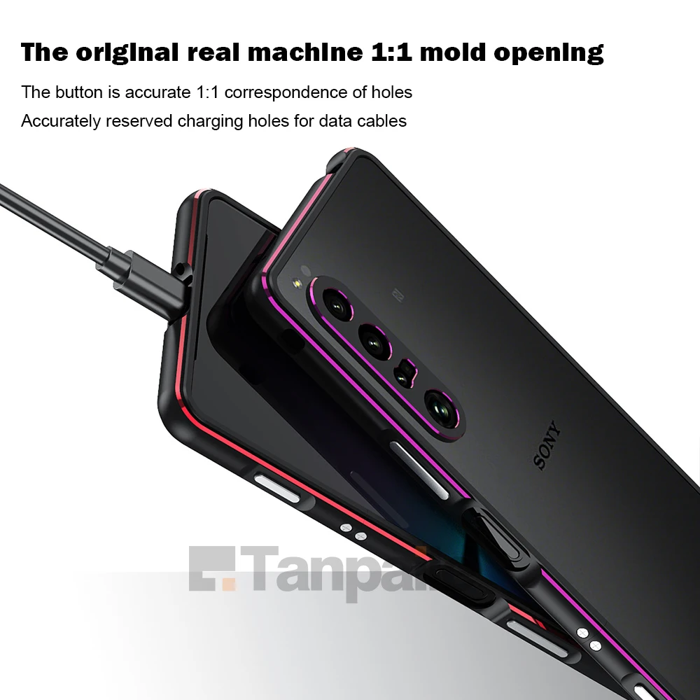 Luxury Ultra-Thin Aluminum Case for Sony Xperia 1 5 10 IV Pro-i III Metal CASE Lock Cover Bumper FUNDA