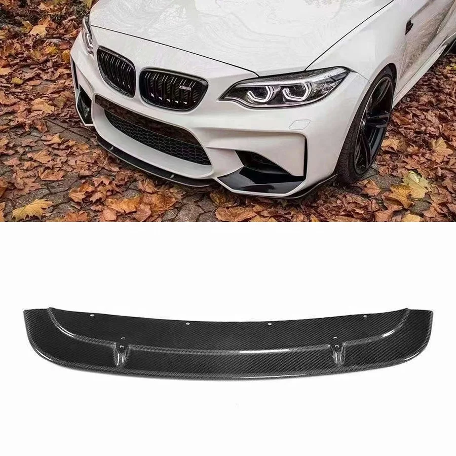 ST Style Carbon Fiber Front Lip For BMW M2 M2C F87 Front Bumper Splitter Lip Car Accessories