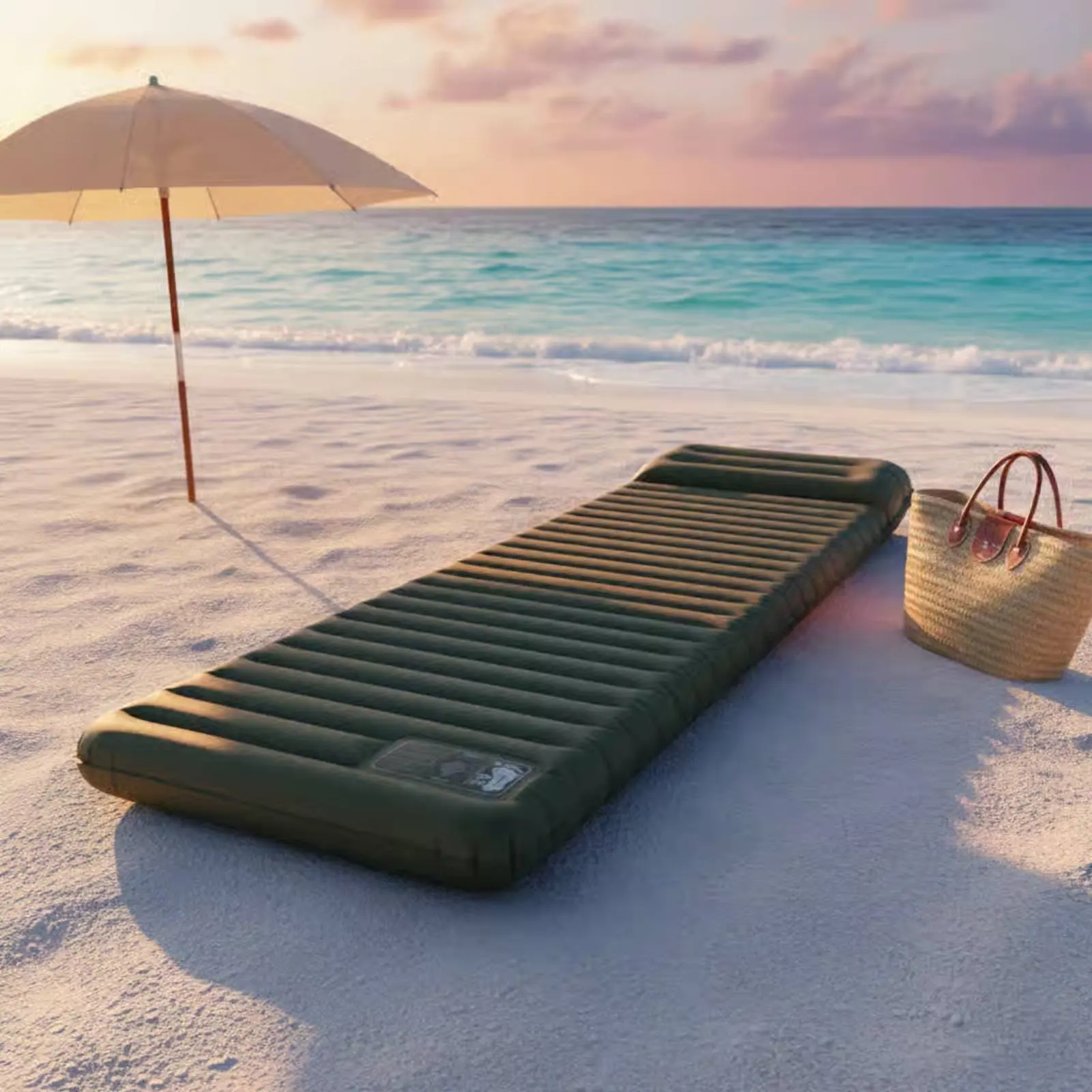 Outdoor Camping Self Inflating Sleeping Pad Portable TPU Air Mattress Camping Inflatable Mat for Hiking Beach Tent Travel