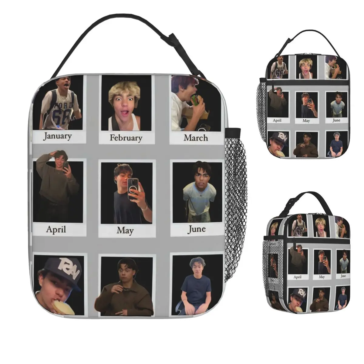 

Malachi Barton American Actor And Singer Photo Pattern Lunch Bag For Girls Lunch Box Cute Cooler Bag Zipper Thermal Lunch Bags