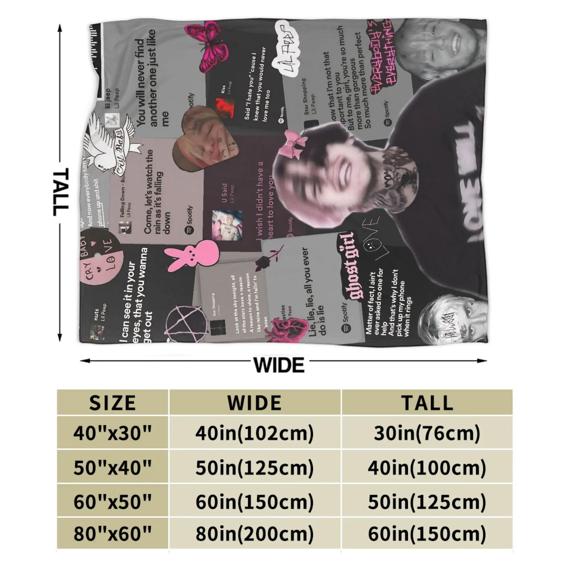 بطانيات ليل بيب كول مغني الراب، مخملية فائقة النعومة، مريحة، بطانية رمي من القطيفة، لحاف رقيق #5