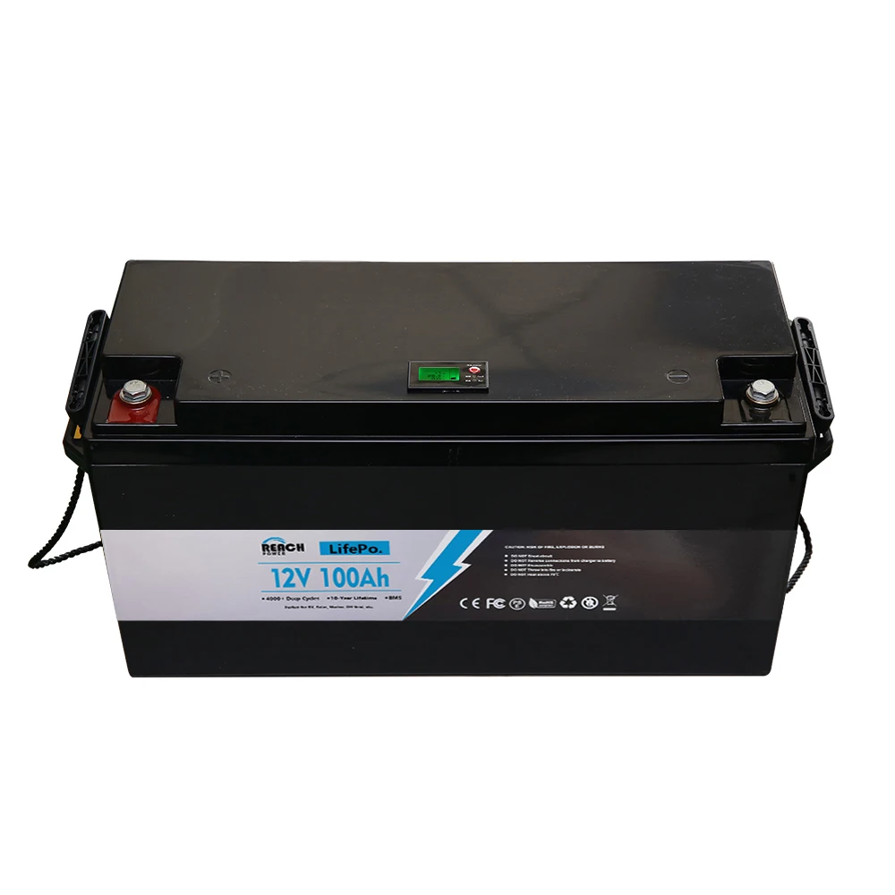 12V 24V 100AH 200Ah LiFePO4 Battery Built-in BMS Lithium Iron Phosphate Cell 6000 Cycles For Home Solar Energy Storage System