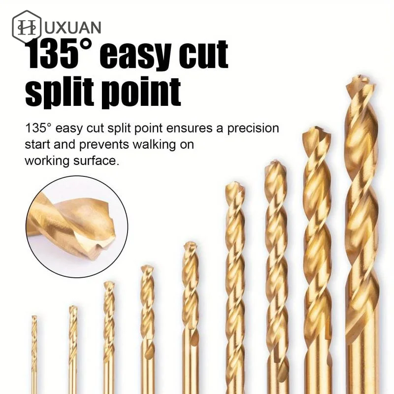 13 Buah Mata Bor Putar Titanium 1.5-6.5Mm Pegangan Heksagonal Bor Listrik Obeng Pengeboran Alat Bor Reaming Baja Kecepatan Tinggi