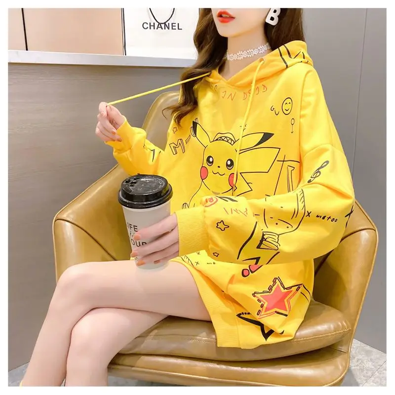 2024 New Cospaly Anime Pikachu Plush Hoodie Cute Cartoon Student Sweatshirt Adult Personalised Jacket Halloween Costume Top