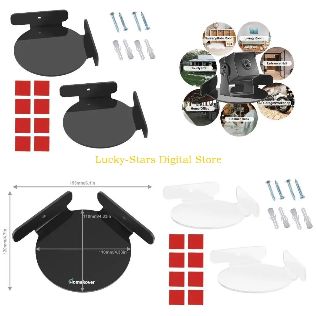 

T3EE Mini Circular Corner Shelf Corner Camera Shelf Camera Holder Professional Design Strong Baby Monitors Mount Brackets