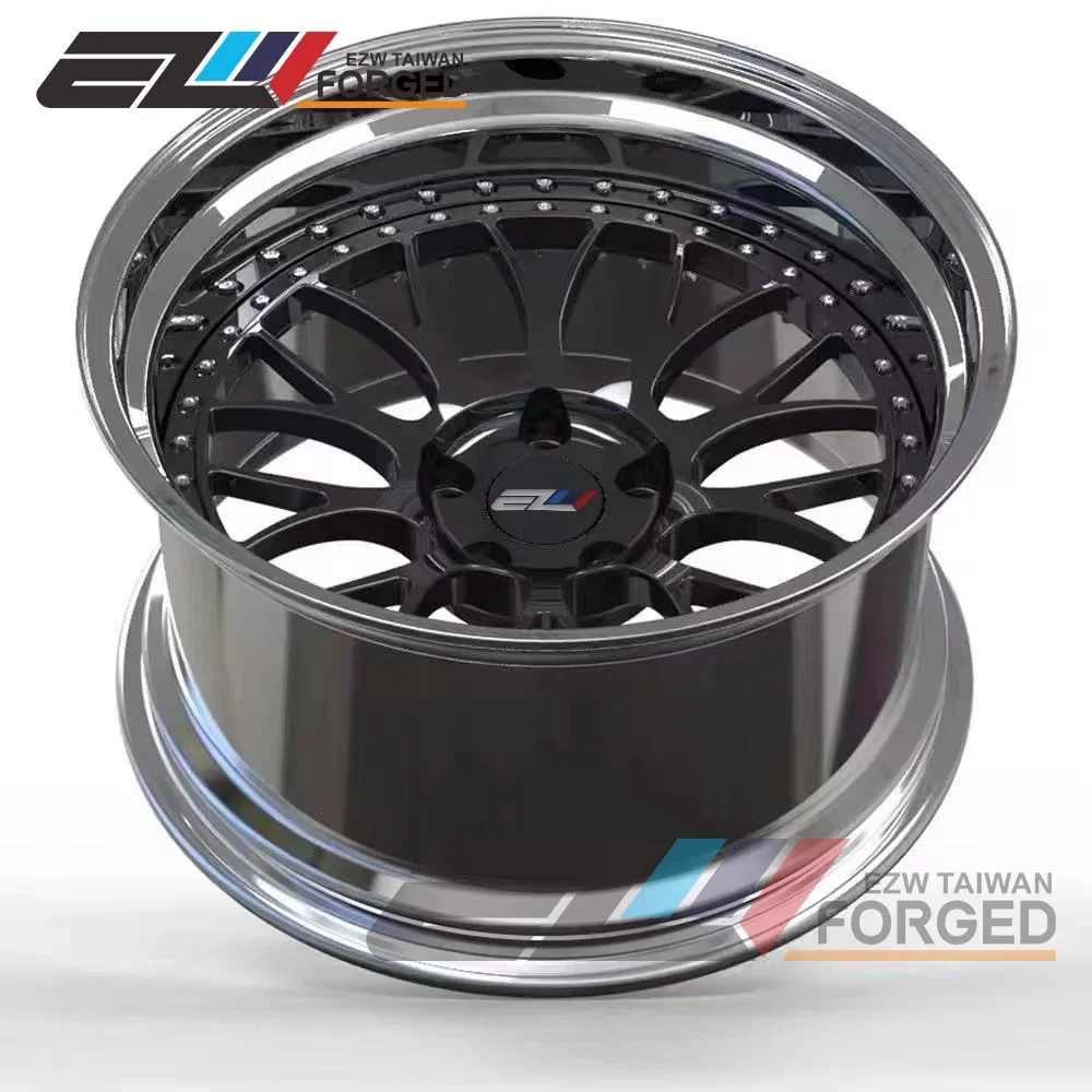 For  Custom Forged Wheels Alloy Wheel 5x114.3 5x120 17 18 19 20 Inch Rims Polished Gloss Black Alloy Rims Aluminum Rims Amg Jdm