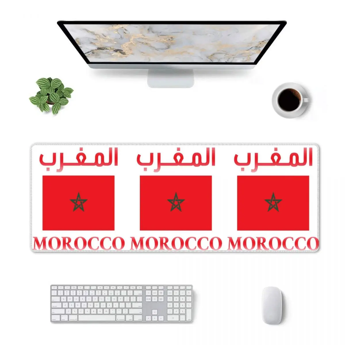 Large Mouse Pad Moroccan Passport Kingdom Of Morocco Gamer PC Laptop Mats Keyboard Carpet Computer Gaming Desk Mat