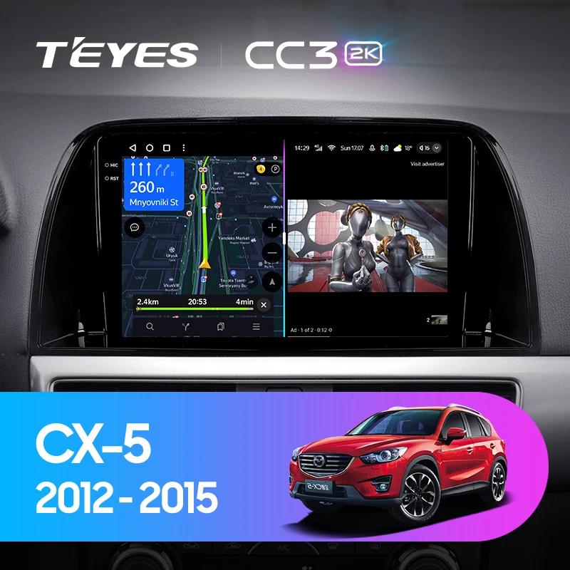 TEYES CC3 2K For Mazda CX5 CX-5 CX 5 2012 - 2015 Car Radio Multimedia Video Player Navigation stereo GPS Android 10 No 2din 2 din dvd