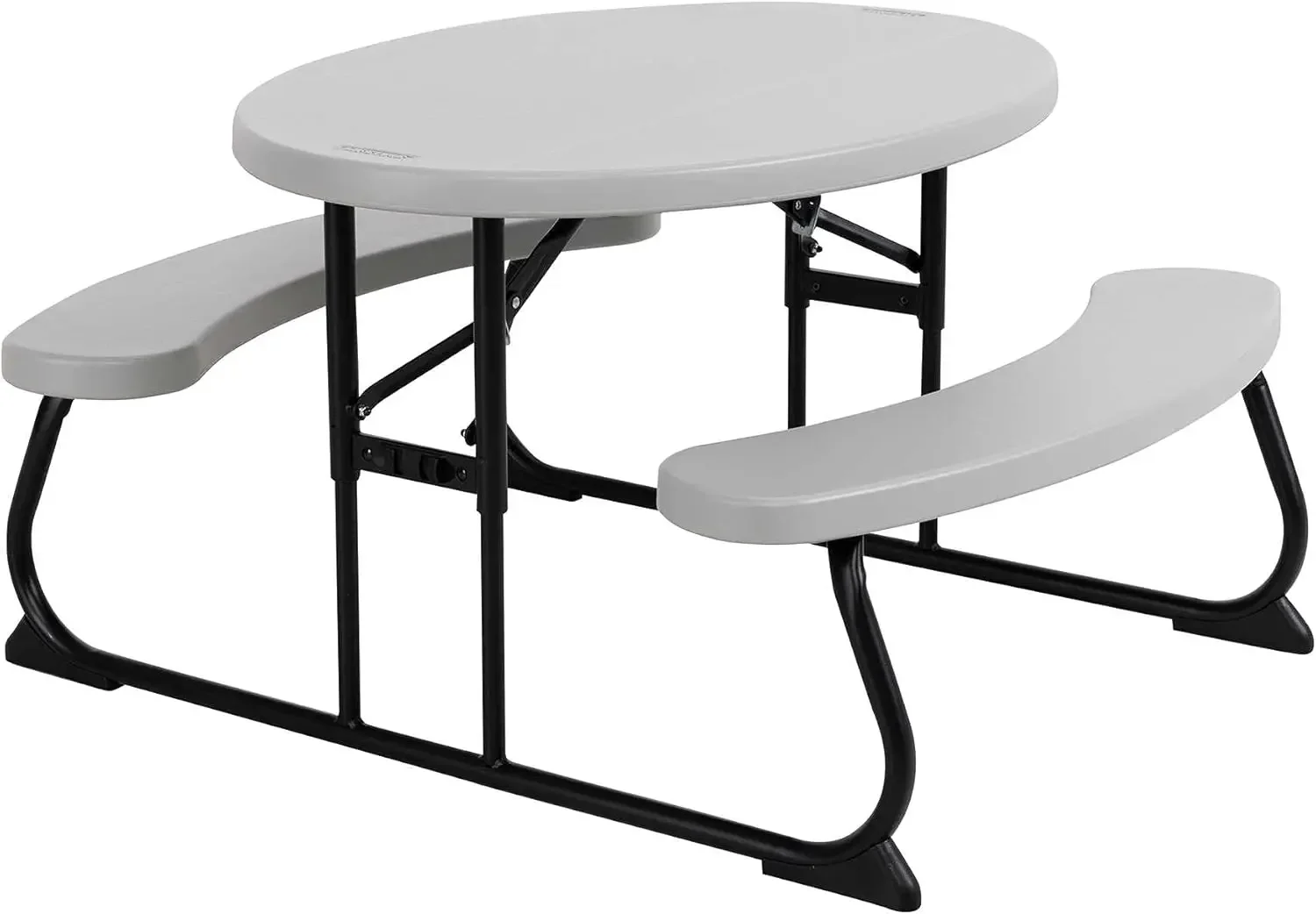 Kids Picnic Table, Conjoined lightweight Gray