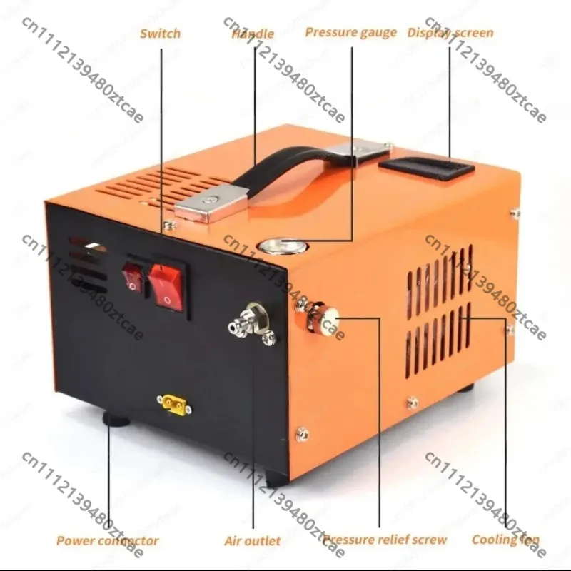 12V Vehicle High Pressure Air Compressor Pump Electric Automobile Inflator with 220V Transformer Portable Outdoor Inflation Tool