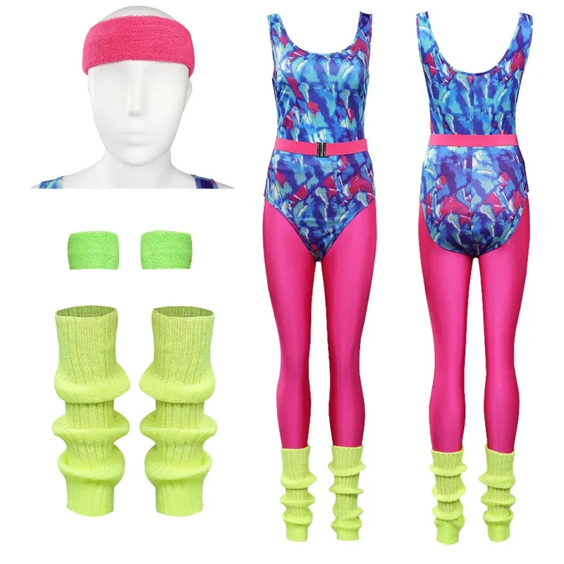 

Ретро 80-х годов хиппи косплей фантазия диско костюм спортивная одежда повязка на голову для женщин взрослых женщин фэнтези Хэллоуин карнавальная праздничная одежда