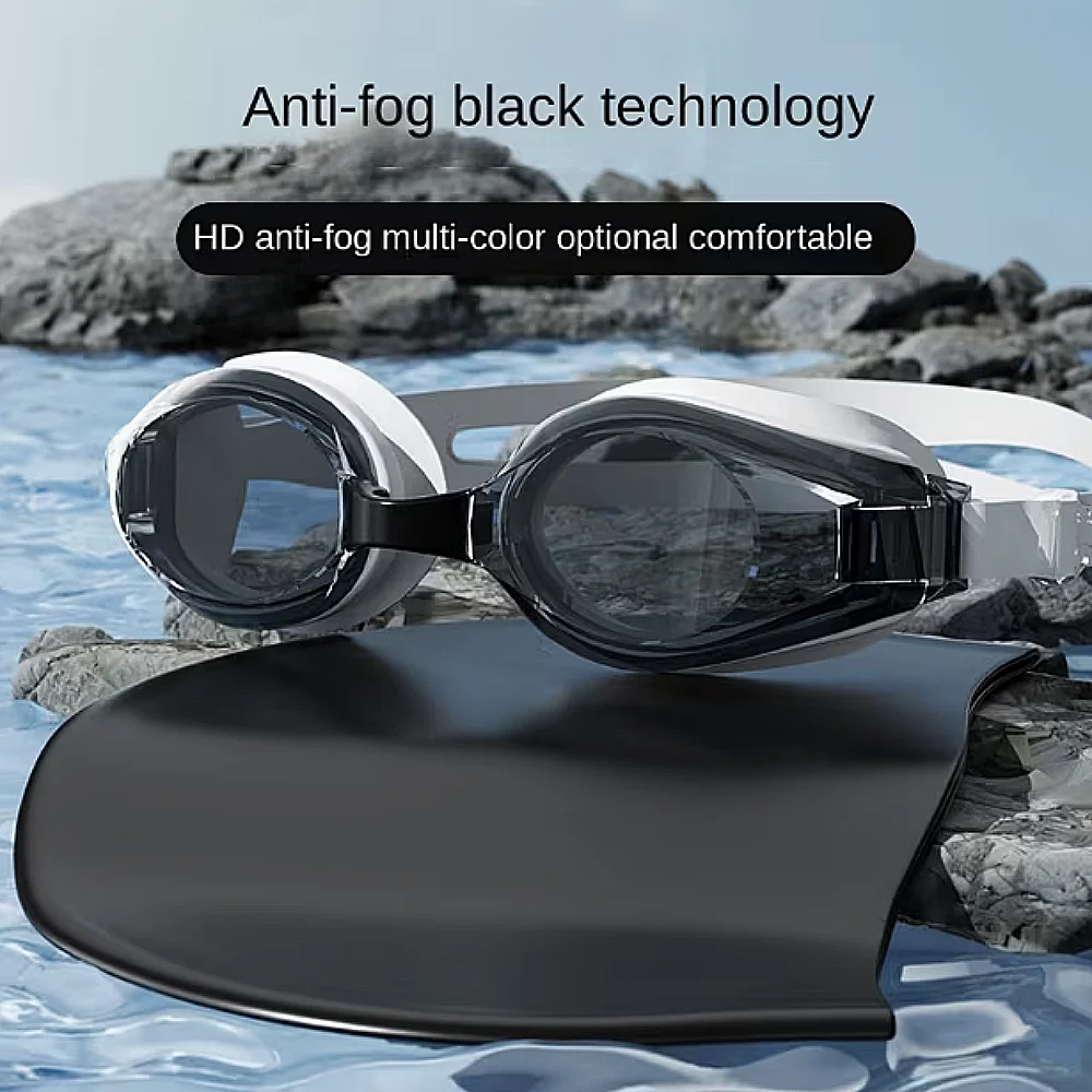 

1 комплект, профессиональные очки для плавания, водонепроницаемые противотуманные очки для плавания, силиконовая крышка для мужчин и женщин, HD анти-УФ-очки